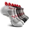 BULLIANT Men Running Socks,Active Ankle Socks No Show For Men With Cushioned Footbed Arch Support Breathable Wicking(6pairs-3 Color Mixed8646)