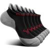 BULLIANT Men Running Socks,Active Ankle Socks No Show For Men With Cushioned Footbed Arch Support Breathable Wicking(6pairs-black3665)