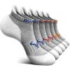 BULLIANT Men Running Socks,Active Ankle Socks No Show For Men With Cushioned Footbed Arch Support Breathable Wicking(6pairs-gray Heather 4430)