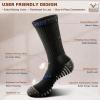 BULLIANT Men Athletic Socks, Compression Sports Crew Socks Cushioned For Men Outdoor Running Hiking-Arch Compression Support(6pairs-black8392)