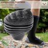 BULLIANT Men Athletic Socks, Compression Sports Crew Socks Cushioned For Men Outdoor Running Hiking-Arch Compression Support(6pairs-black8392)