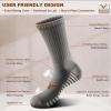 BULLIANT Men Athletic Socks, Compression Sports Crew Socks Cushioned For Men Outdoor Running Hiking-Arch Compression Support(6pairs-gray Heather 8391)