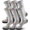 BULLIANT Men Athletic Socks, Compression Sports Crew Socks Cushioned For Men Outdoor Running Hiking-Arch Compression Support(6pairs-creamy White8390)