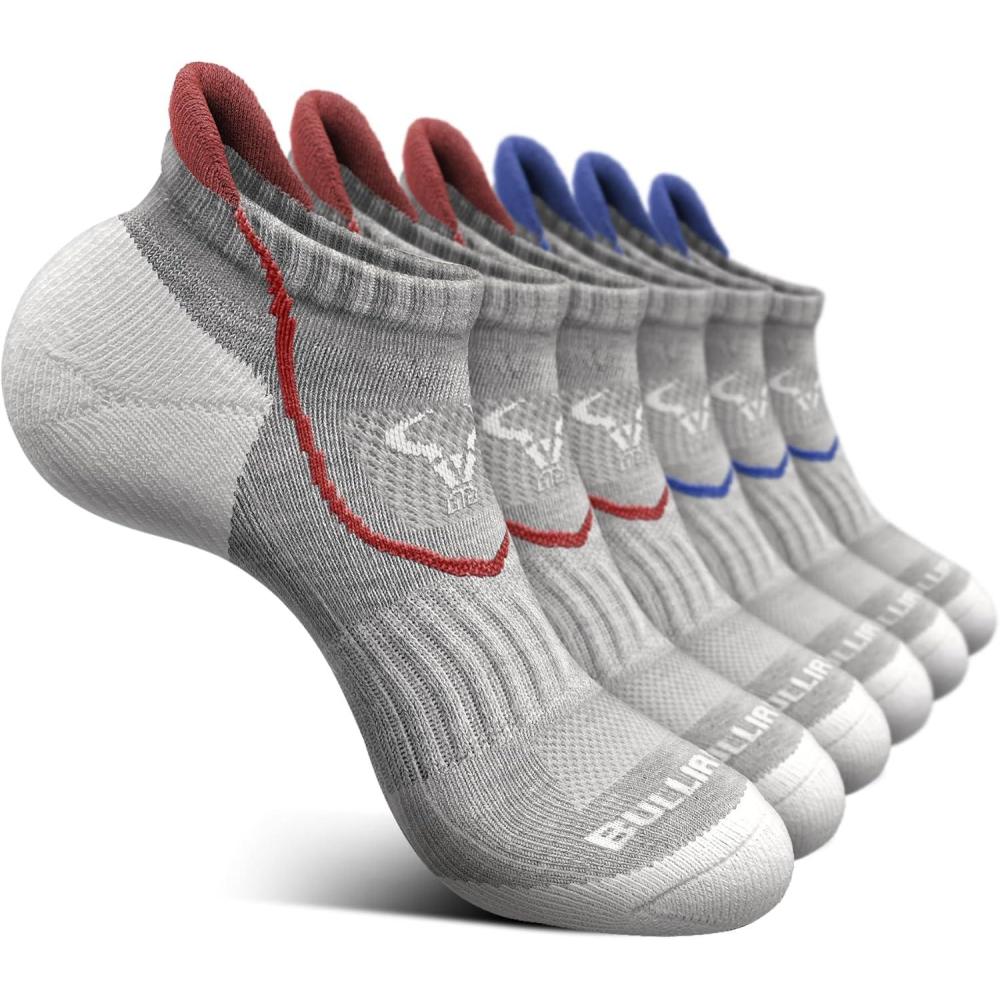 image:imageBULLIANT Women Ankle Socks Active LowCut Sock Cushioned Footbed Arch Support for Running Walking Sneakers6pairsgray Heather 4315