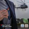 BULLIANT Men Wallet,Top Grain Leather Slim Wallet Magnetic Closure Simplifed Bill Folder RFID Blocking 11Cards(Purplish Blue8658)