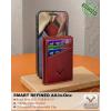 BULLIANT Men Wallet,Top Grain Leather Slim Wallet Magnetic Closure Simplifed Bill Folder RFID Blocking 11Cards(Red8660)