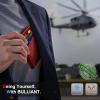 BULLIANT Men Wallet,Top Grain Leather Slim Wallet Magnetic Closure Simplifed Bill Folder RFID Blocking 11Cards(Red8660)