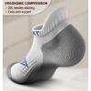 BULLIANT Women Ankle Socks, Active Low-Cut Sock Cushioned Footbed Arch Support for Running Walking Sneakers(4pairs-white4438)