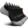 BULLIANT Women Ankle Socks, Active Low-Cut Sock Cushioned Footbed Arch Support for Running Walking Sneakers(6pairs-black 6 Color Mixed4809)