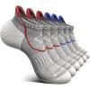 BULLIANT Women Ankle Socks, Active Low-Cut Sock Cushioned Footbed Arch Support for Running Walking Sneakers(6pairs-gray Heather 4315)