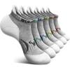 BULLIANT Women Ankle Socks, Active Low-Cut Sock Cushioned Footbed Arch Support for Running Walking Sneakers(6pairs-gray Heather 6469)