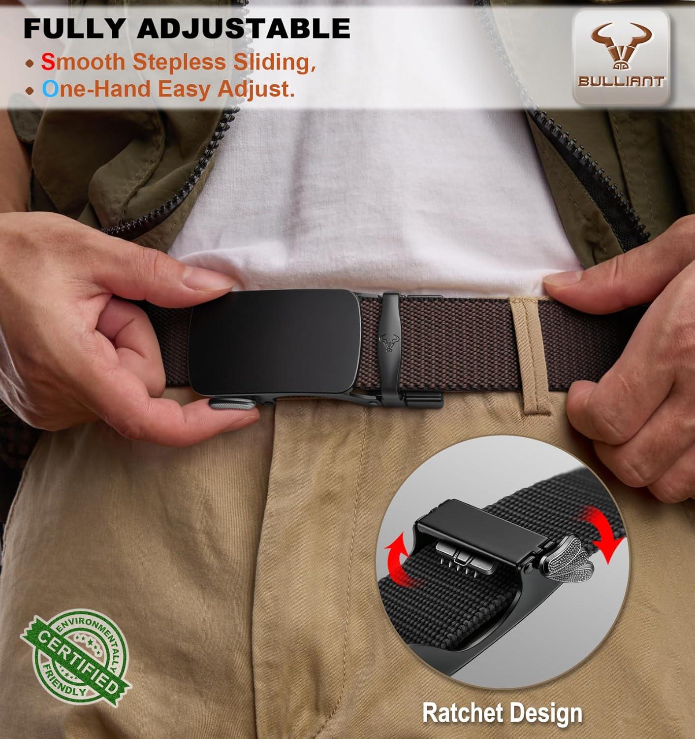 image:imageBULLIANT Men BeltReversible Ratchet Belt Stretchable for Gift Men Work Casual Golf 1 38Cut For Fit 2 In 1BeltBlackDeep Brown8367