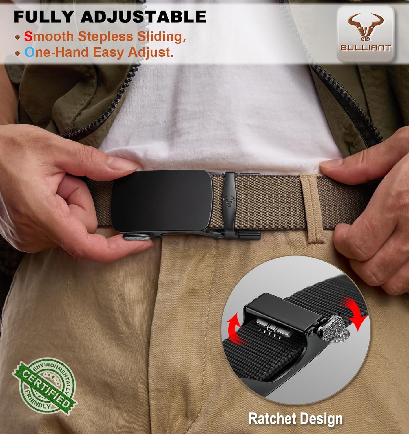 image:imageBULLIANT Men BeltReversible Ratchet Belt Stretchable for Gift Men Work Casual Golf 1 38Cut For Fit 2 In 1BeltBlackLight Brown4713
