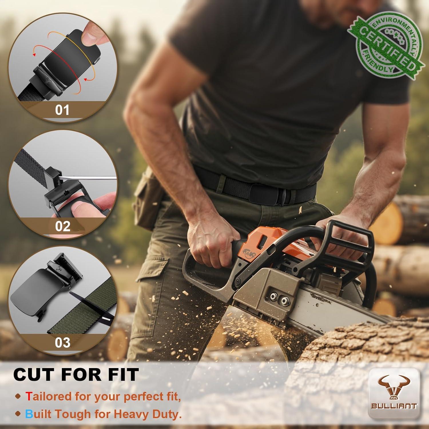 image:imageBULLIANT Men BeltReversible Ratchet Belt Stretchable for Gift Men Work Casual Golf 1 38Cut For Fit 2 In 1BeltBlackNavy Green8366