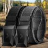 BULLIANT Men Belt 2 Pack,Tactical Stretch Belt Adjustable For Rigger Military Heavy Duty Work 1.5″-Cut For Fit(2pack-black/Dark Gray7537)