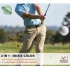 BULLIANT Men Belt-Reversible Ratchet Belt Stretchable for Gift Men Work Casual Golf 1 3/8″-Cut For Fit -2 In 1Belt(Black/Beige4504)