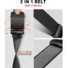 BULLIANT Men Belt-Reversible Ratchet Belt Stretchable for Gift Men Work Casual Golf 1 3/8″-Cut For Fit -2 In 1Belt(Black/Dark Gray4712)