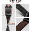 BULLIANT Men Belt-Reversible Ratchet Belt Stretchable for Gift Men Work Casual Golf 1 3/8″-Cut For Fit -2 In 1Belt(Black/Deep Brown8367)
