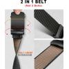 BULLIANT Men Belt-Reversible Ratchet Belt Stretchable for Gift Men Work Casual Golf 1 3/8″-Cut For Fit -2 In 1Belt(Black/Light Brown4713)