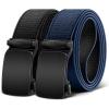 BULLIANT Men Belt-Reversible Ratchet Belt Stretchable for Gift Men Work Casual Golf 1 3/8″-Cut For Fit -2 In 1Belt(Black/Purplish Blue4714)
