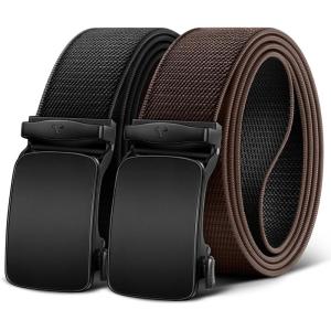 BULLIANT Men Belt-Reversible Ratchet Belt Stretchable for Gift Men Work Casual Golf 1 3/8″-Cut For Fit -2 In 1Belt(Black/Deep Brown8367)