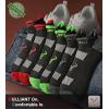 BULLIANT Men Running Socks 3Pack Mixed Nylon Anke Socks Cushioned Footbed Arch Support Breathable Wicking(3pairs-black8805)