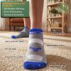 BULLIANT Men Running Socks 3Pack Mixed Nylon Anke Socks Cushioned Footbed Arch Support Breathable Wicking(3pairs-gray Heather 8807)