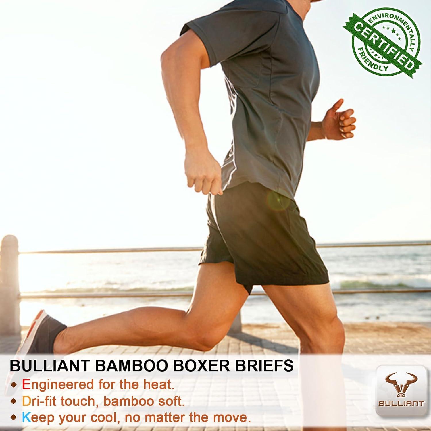 image:imageBULLIANT Men Boxer Briefs MultiPackComfortable BambooRayon Underwear Breifs 2X Soft Stretch Brethable No Ridingup3packblack8682
