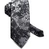 BULLIANT Ties,Silk Skinny Pattern Neckties For Men Work Business Wedding Party Standard Size(Black7995)