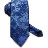 BULLIANT Ties,Silk Skinny Pattern Neckties For Men Work Business Wedding Party Standard Size(Blue7994)