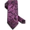 BULLIANT Ties,Silk Skinny Pattern Neckties For Men Work Business Wedding Party Standard Size(Purple7996)