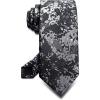 BULLIANT Ties,Silk Skinny Pattern Neckties For Men Work Business Wedding Party Standard Size(Black7995)