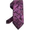 BULLIANT Ties,Silk Skinny Pattern Neckties For Men Work Business Wedding Party Standard Size(Purple7996)
