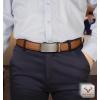 BULLIANT Men’s Belt,Brand Ratchet Belt Of Genuine Leather For Gift Men Dress,Size Customized(Orange Brown6246)