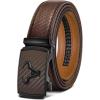 BULLIANT Men’s Belt – Ratchet Leather Belt for Men Dress and Casual Pants Jeans 1 3/8″(Deep Brown4175)