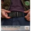 BULLIANT Men Belt-Ratchet Western Belt Adjustable Cow Boy Jean Casual Outdoor 1 1/2″-Cut For Fit(Black8608)