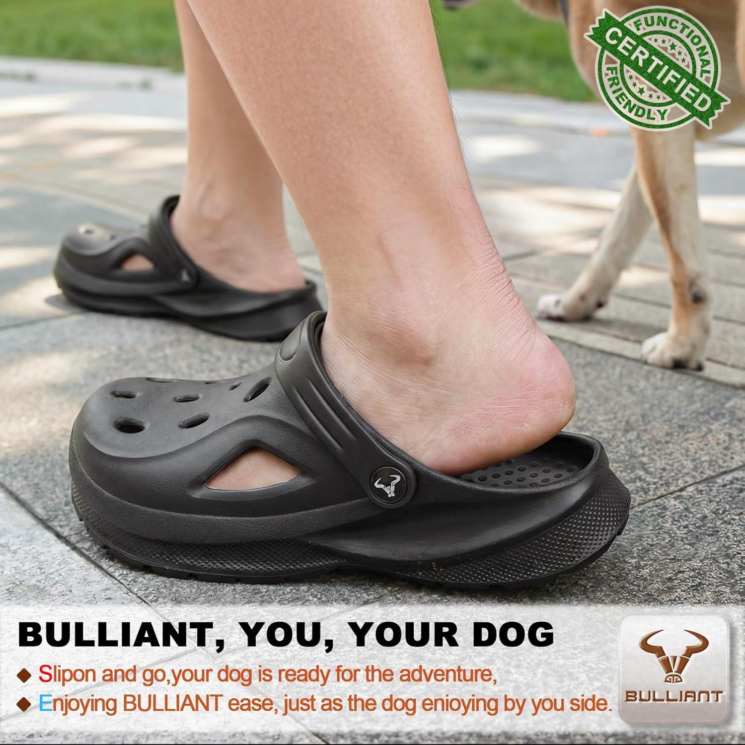 image:imageBULLIANT Clogs for Men WomenComfortable Mules Sandals Slipon Shoes Unisex for Garden Work Csuhioned Footbed LightweighBlack8568