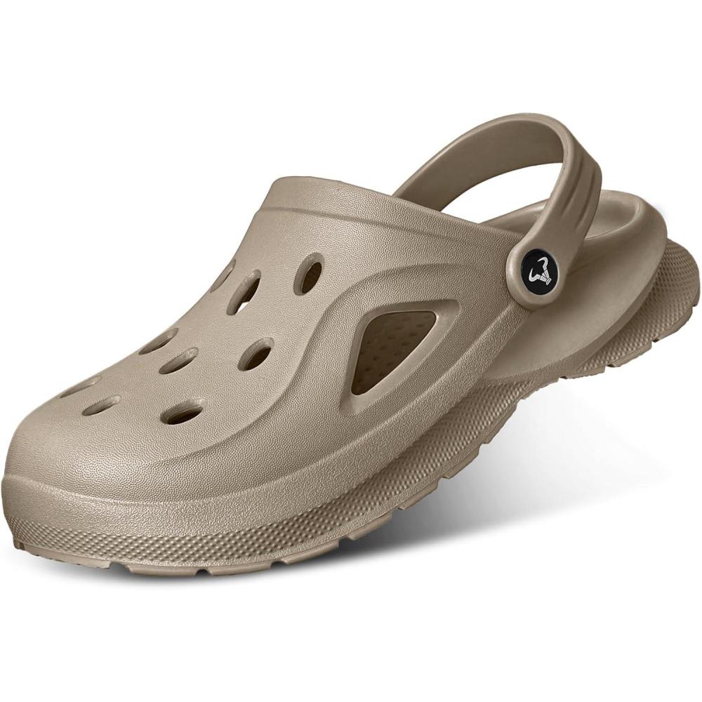 image:imageBULLIANT Clogs for Men WomenComfortable Mules Sandals Slipon Shoes Unisex for Garden Work Csuhioned Footbed LightweighCamel8569