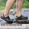 BULLIANT Clogs for Men Women,Comfortable Mules Sandals Slip-on Shoes Unisex for Garden Work Csuhioned Footbed Lightweigh(Black8568)
