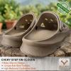 BULLIANT Clogs for Men Women,Comfortable Mules Sandals Slip-on Shoes Unisex for Garden Work Csuhioned Footbed Lightweigh(Camel8569)