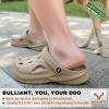 BULLIANT Clogs for Men Women,Comfortable Mules Sandals Slip-on Shoes Unisex for Garden Work Csuhioned Footbed Lightweigh(Camel8569)