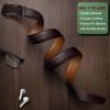 BULLIANT Mens Ratchet Belt,Leather Adjustable Slide Belt For Gift Mens Dress Casual 1 3/8″,Size Adjustable(Deep Brown6686)
