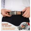 BULLIANT Mens Ratchet Belt,Leather Adjustable Slide Belt For Gift Mens Dress Casual 1 3/8″,Size Adjustable(Orange Brown6687)