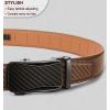 BULLIANT Mens Ratchet Belt,Leather Adjustable Slide Belt For Gift Mens Dress Casual 1 3/8″,Size Adjustable(Tawny2891)