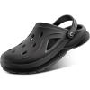 BULLIANT Clogs for Men Women,Comfortable Mules Sandals Slip-on Shoes Unisex for Garden Work Csuhioned Footbed Lightweigh(Black8568)