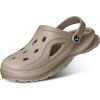 BULLIANT Clogs for Men Women,Comfortable Mules Sandals Slip-on Shoes Unisex for Garden Work Csuhioned Footbed Lightweigh(Camel8569)