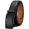 BULLIANT Mens Ratchet Belt,Leather Adjustable Slide Belt For Gift Mens Dress Casual 1 3/8″,Size Adjustable(Black2075)
