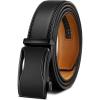 BULLIANT Mens Ratchet Belt,Leather Adjustable Slide Belt For Gift Mens Dress Casual 1 3/8″,Size Adjustable(Black6688)