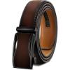 BULLIANT Mens Ratchet Belt,Leather Adjustable Slide Belt For Gift Mens Dress Casual 1 3/8″,Size Adjustable(Deep Brown8168)