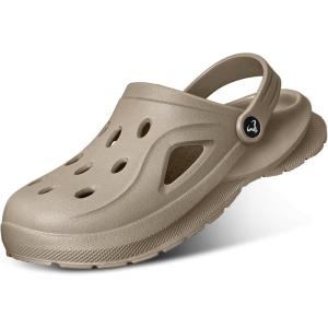 BULLIANT Clogs for Men Women,Comfortable Mules Sandals Slip-on Shoes Unisex for Garden Work Csuhioned Footbed Lightweigh(Camel8569)